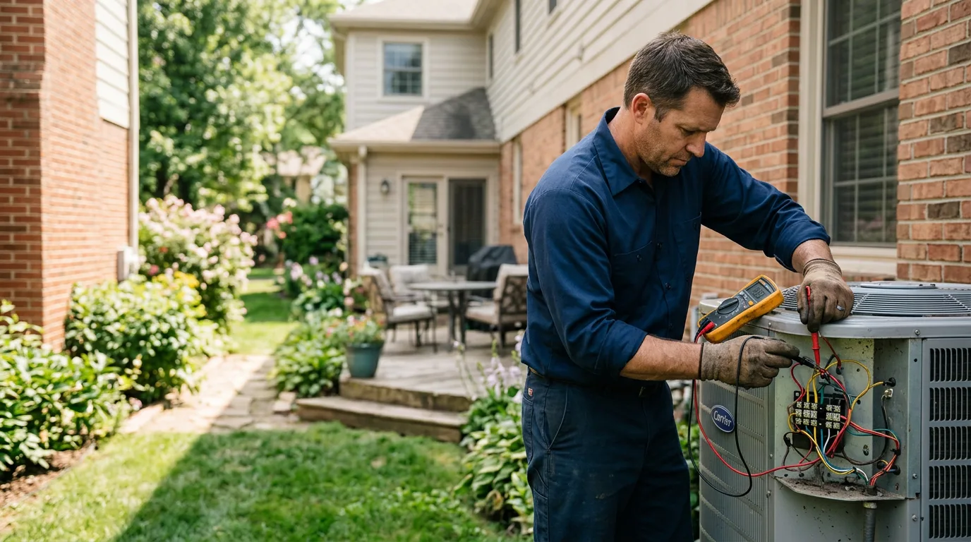 HVAC technician working near East Springfield, NY